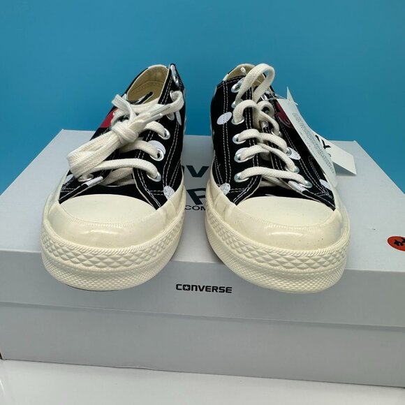 Comme des Garçons PLAY CdG Converse Unisex Polka Dot Sneakers, Size 8M/10W - Picture 8 of 15